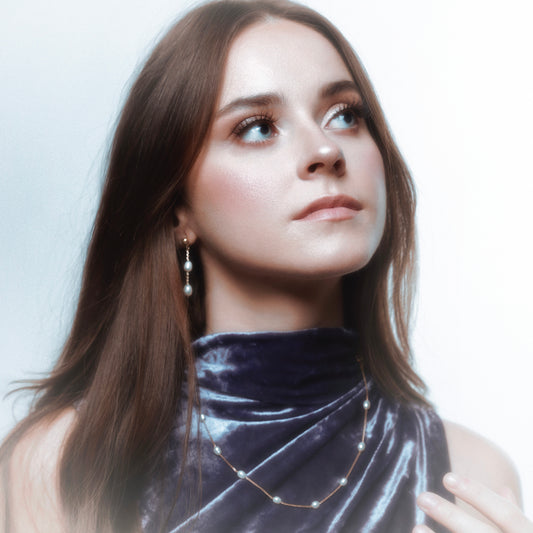 Cascade Drop Pearl Earrings