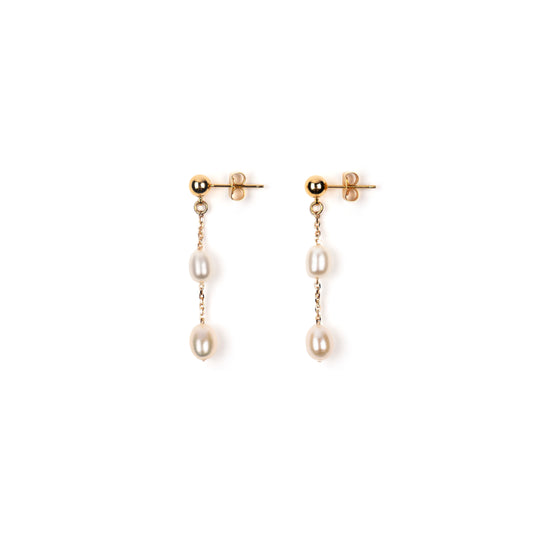 Cascade Drop Pearl Earrings